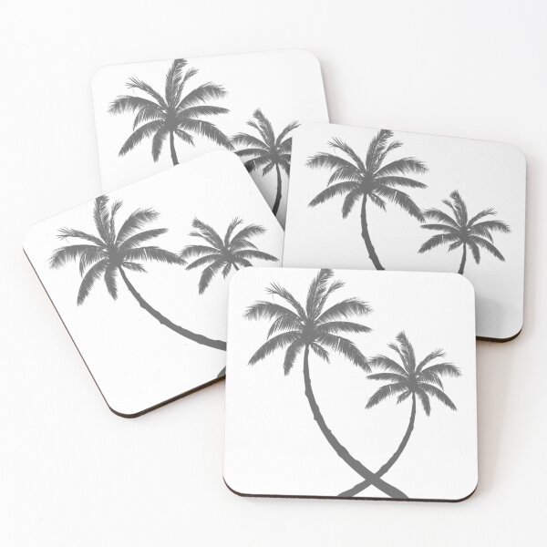 Item preview, Simple gray palm tree design art print designed and sold by dcrc.