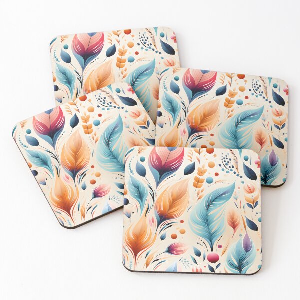 Item preview, Colorful feathers pattern designed and sold by enipra.