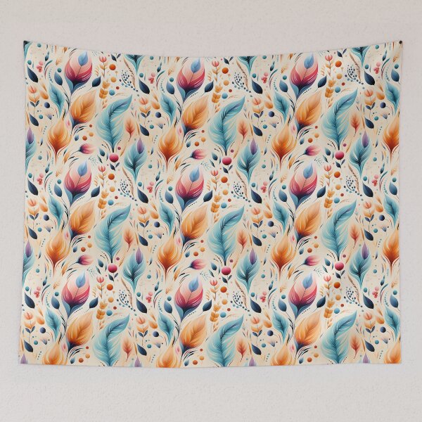 Item preview, Colorful feathers pattern designed and sold by enipra.