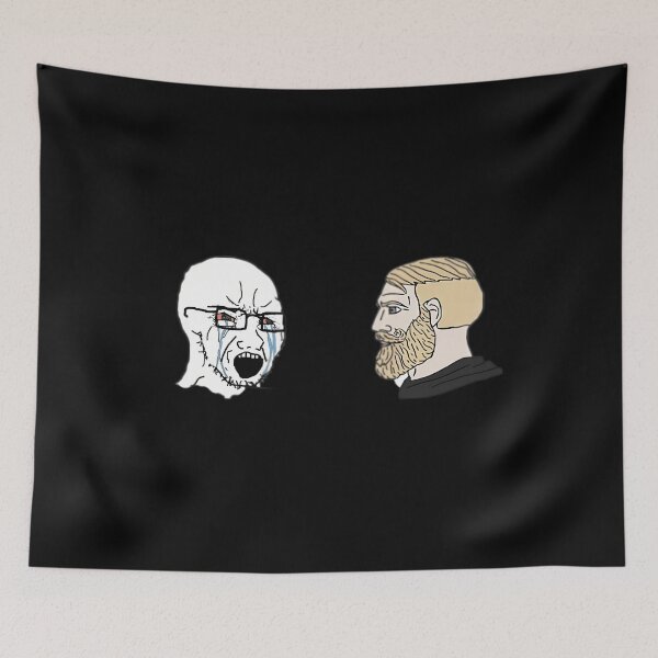 Item preview, Soy	 versus Chad Wojak Meme  	 designed and sold by ljslabxlyv71.