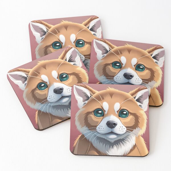 Item preview, Charming canvas of an adorable fox designed and sold by StickerStudio27.
