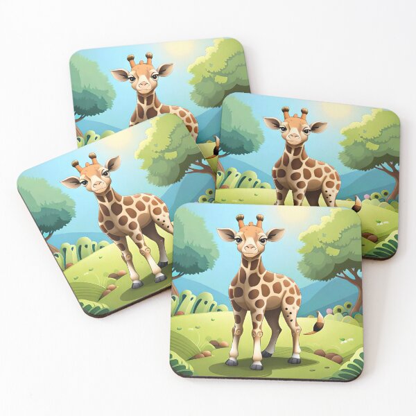 Item preview, Playful Elegance: Baby Giraffe Canvas designed and sold by StickerStudio27.