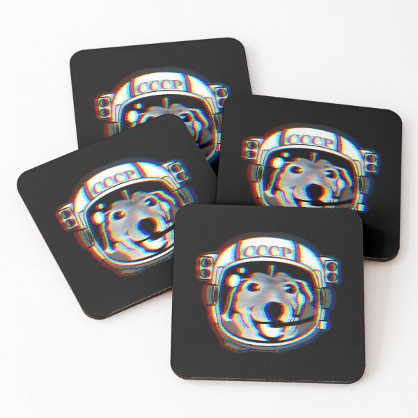 Item preview, Space dog Laika - Russian first dog in space - Glitch effect  	 designed and sold by ljslabxlyv71.