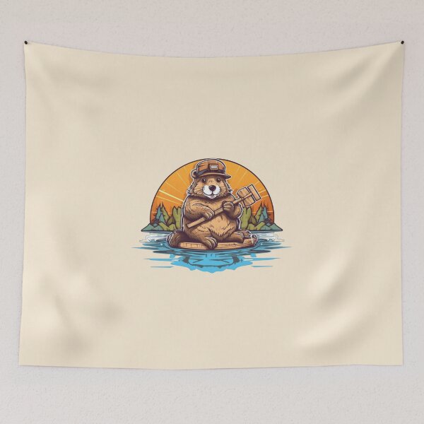 Item preview, Majestic , colorful beaver theme designed and sold by Okracha.