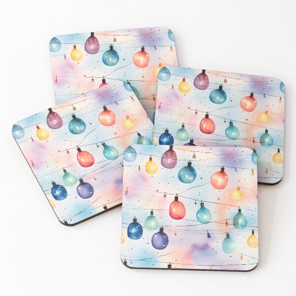 Item preview, Colorful fairy lights pattern designed and sold by enipra.