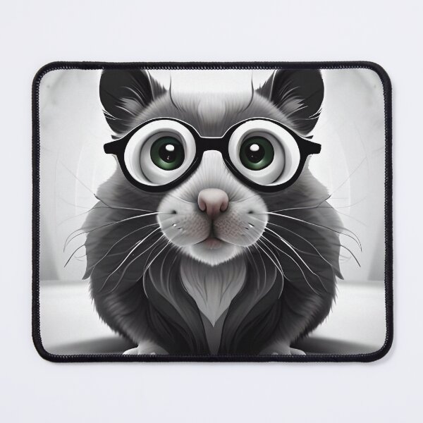 Item preview, Hamster Style: Canvas of a Playful Rodent with Glasses designed and sold by StickerStudio27.