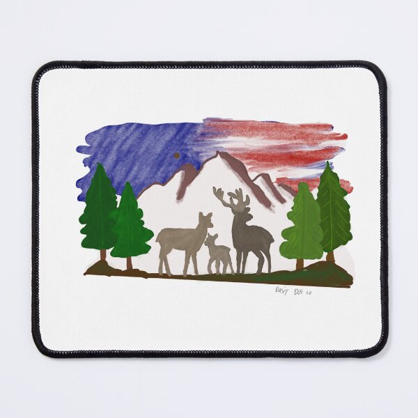 Item preview, Deer with the American Flag designed and sold by DaisyDotco.
