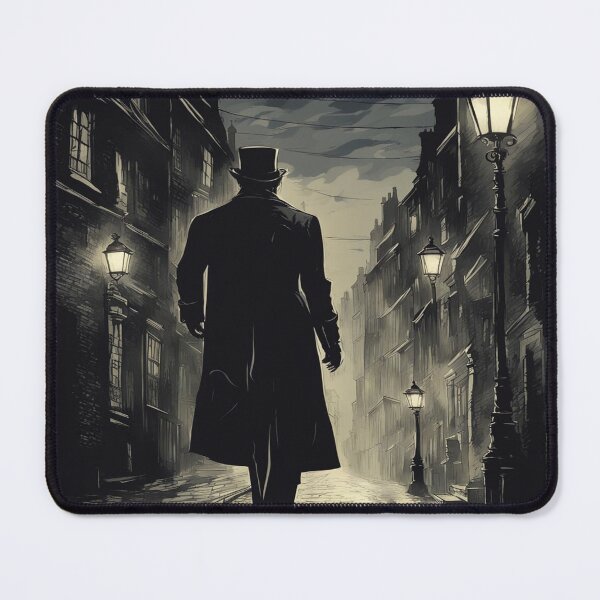 Item preview, Shadowed Pursuit: Artistic Illustration of Jack the Ripper in a Darkened Street designed and sold by BeyondHistories.