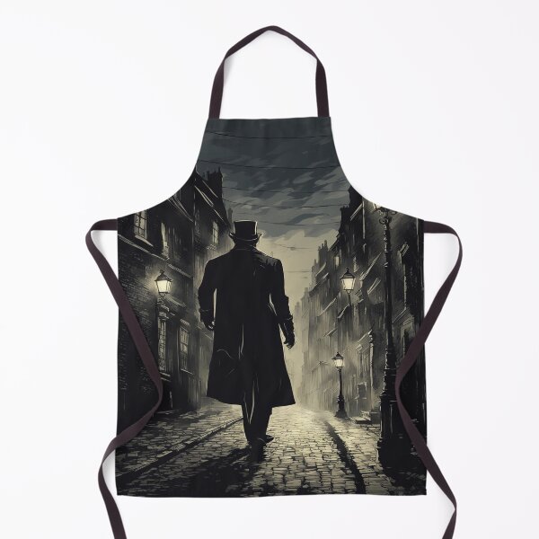 Item preview, Shadowed Pursuit: Artistic Illustration of Jack the Ripper in a Darkened Street designed and sold by BeyondHistories.
