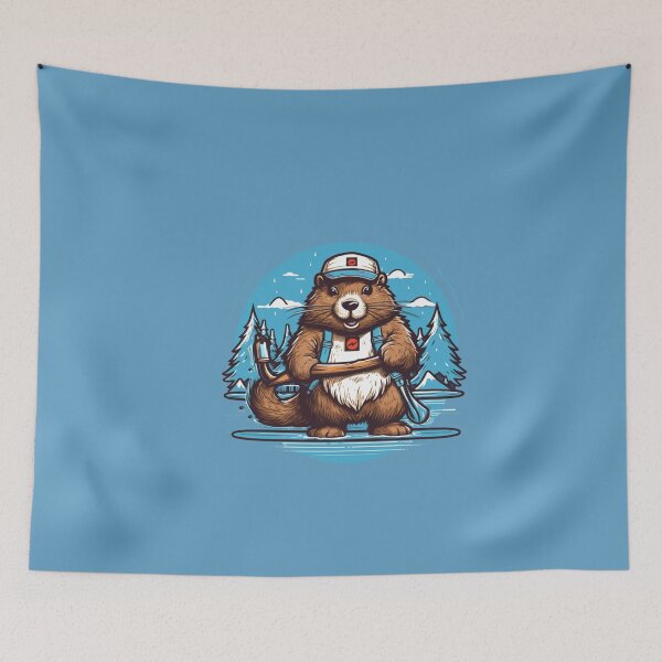 Item preview, Majestic , Colorful beaver theme designed and sold by Okracha.