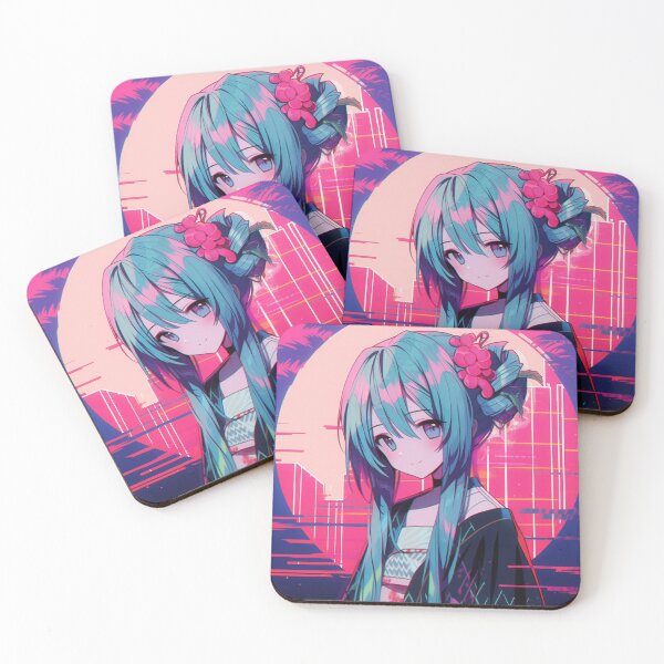 Item preview, Synthwave Glitch Style Anime Girl designed and sold by AerinDigital.