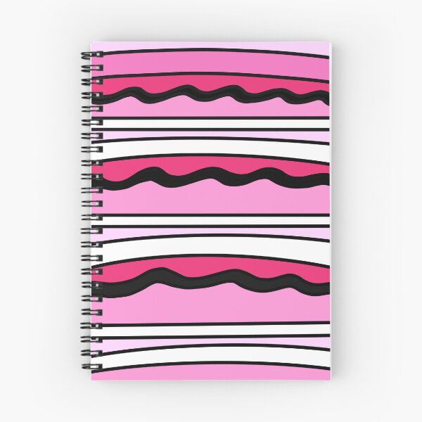 Item preview, Pink, Black and White Striped Pattern - Zig-Zag - Wavy designed and sold by zanydoodles.