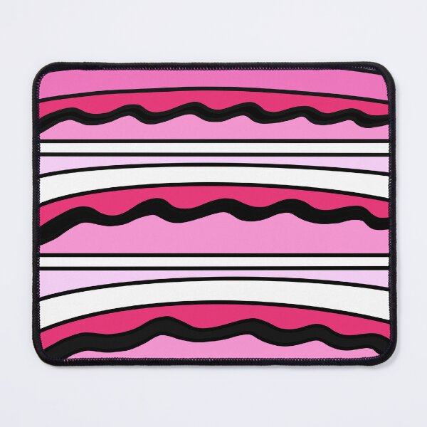 Item preview, Pink, Black and White Striped Pattern - Zig-Zag - Wavy designed and sold by zanydoodles.