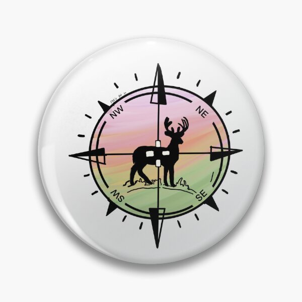 Item preview, Compass with a deer  designed and sold by DaisyDotco.