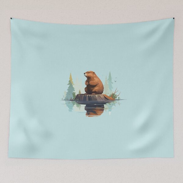 Item preview, Majestic , Colorful beaver theme designed and sold by Okracha.