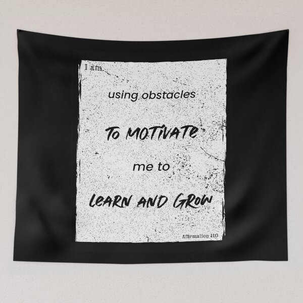 Item preview, Positive Affirmations: Using Obstacles (Minimalist Black on White)  designed and sold by ieluxury.