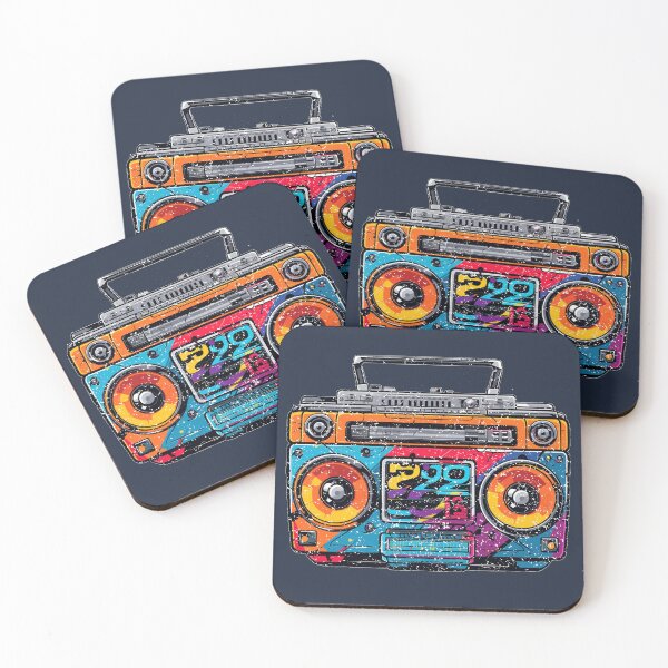 Item preview, Funky Groove Machine: Colorful 80s Boombox Art designed and sold by minjagoods.