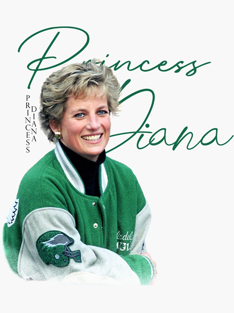 Princess Diana The Philadelphia Eagles Jacket Sticker for Sale by  RandonShane