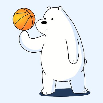 Artwork thumbnail, We bare bears Ice bear Basketball Finger Spin by kidcartoon