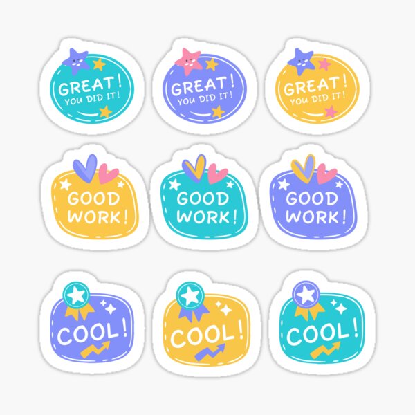 Inspiring Space Stickers 5-in-1 Inspirational Quote Stickers