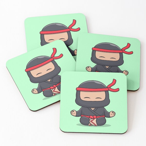 Item preview, Cute Ninja Meditation Yoga Cartoon Vector Icon designed and sold by hjian8219.