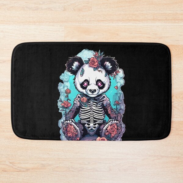 Item preview, Charming Panda Skeleton in a Spooky Flower Scene designed and sold by Mechanical-Artt.