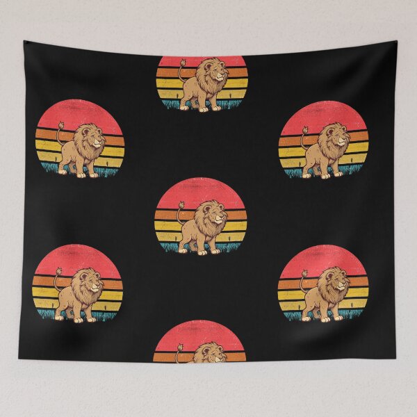 Item preview, Lion Vintage Retro Sunset designed and sold by rafaeltto.