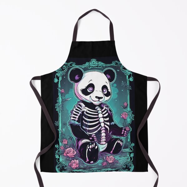 Item preview, Mysterious Panda Skeleton amidst Charming Florals designed and sold by Mechanical-Artt.