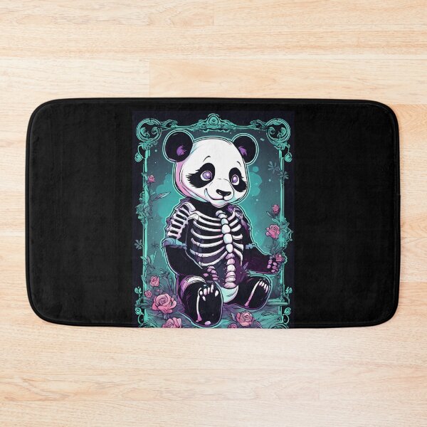 Item preview, Mysterious Panda Skeleton amidst Charming Florals designed and sold by Mechanical-Artt.