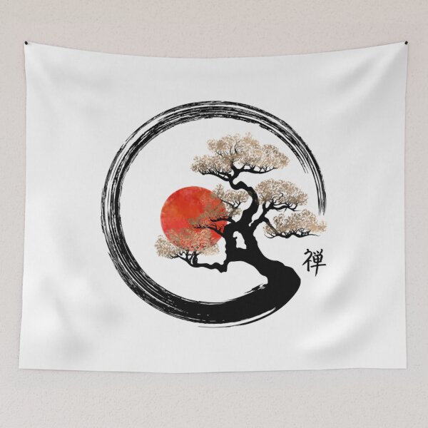 Item preview, Enso Circle and Bonsai Tree on Canvas  	 designed and sold by yttwgaomv50.