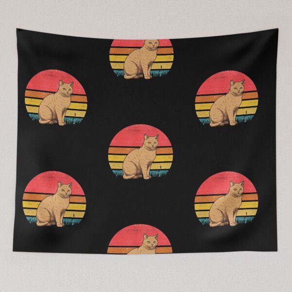 Item preview, Manx Cat Vintage Retro Sunset designed and sold by rafaeltto.