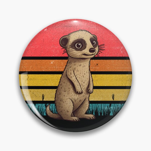 Item preview, Meerkat Vintage Retro Sunset designed and sold by rafaeltto.