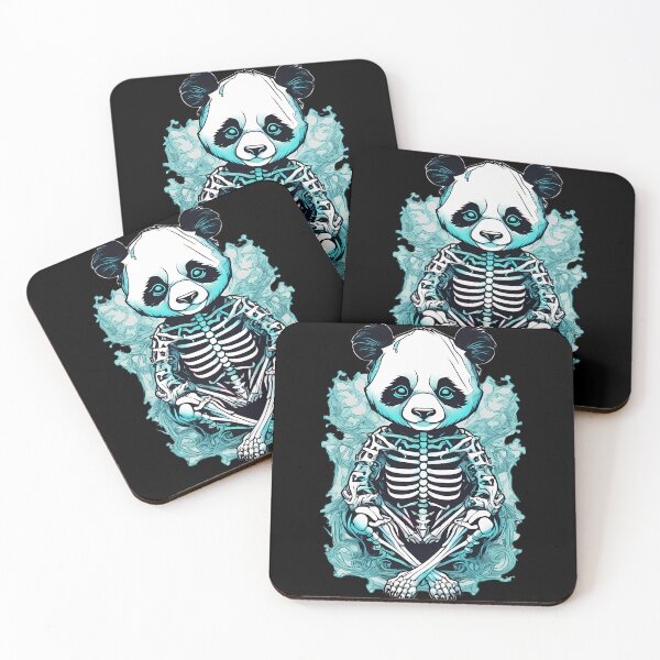 Item preview, Eerie Panda Skeleton with Flowers in a Dreamy Scene designed and sold by Mechanical-Artt.