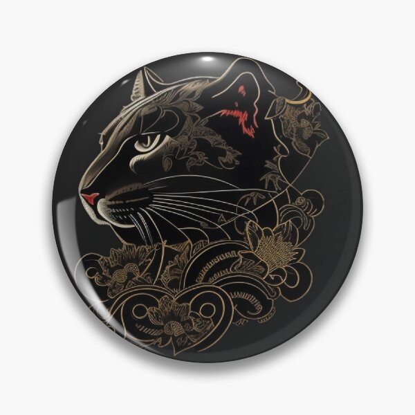 Item preview, Japanese embroidery puma with tattoo designed and sold by Ramen-Tees.