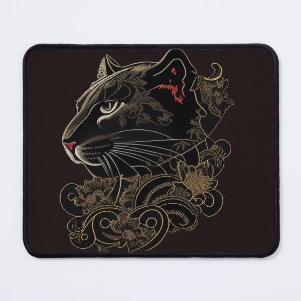 Item preview, Japanese embroidery puma with tattoo designed and sold by Ramen-Tees.
