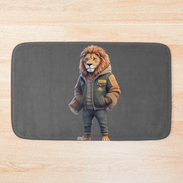 Item preview, Dope Lion - Wearing a jacket - II designed and sold by positivVibesArt.