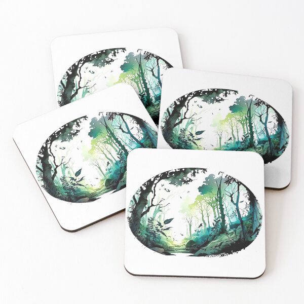 Item preview, Fantasy watercolor forest designed and sold by Estalon.