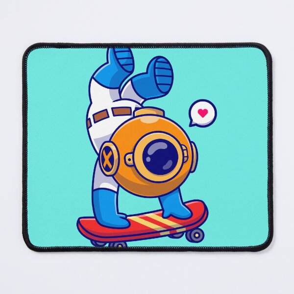 Item preview, Cute Diver Skating Through the Depths Cartoon Vector Icon designed and sold by hjian8219.