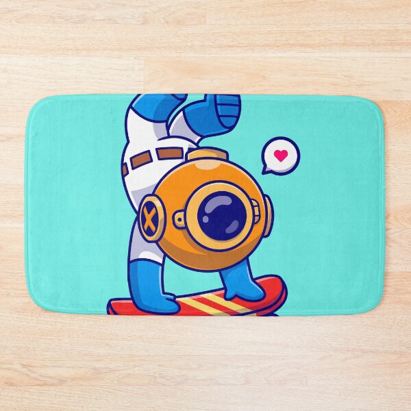 Item preview, Cute Diver Skating Through the Depths Cartoon Vector Icon designed and sold by hjian8219.