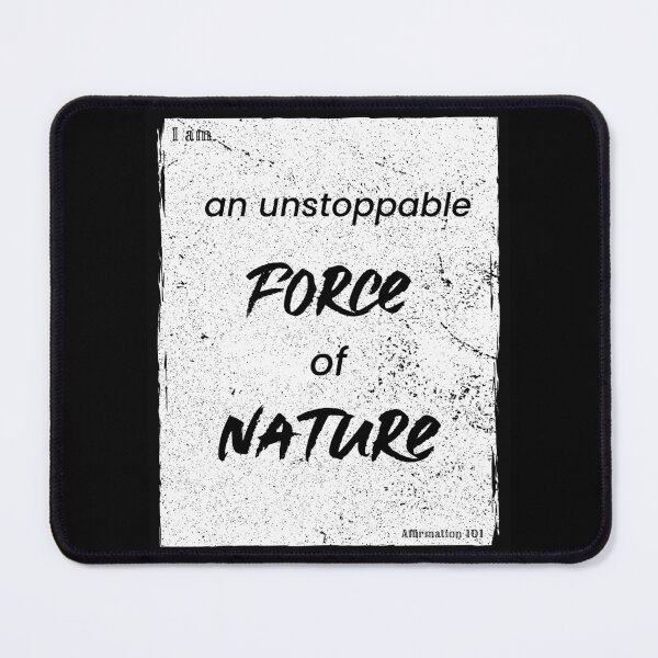 Item preview, Positive Affirmations: Unstoppable force (Minimalist Black on White)  designed and sold by ieluxury.