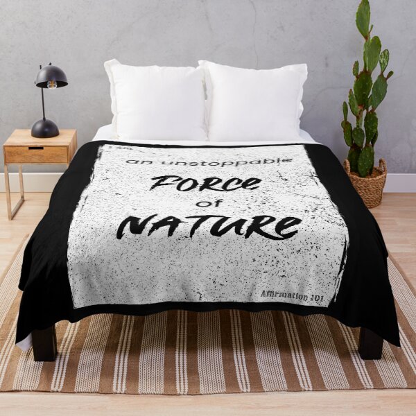 Item preview, Positive Affirmations: Unstoppable force (Minimalist Black on White) designed and sold by ieluxury.