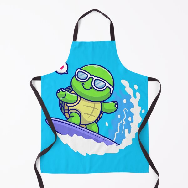 Item preview, Cute Turtle Riding the Waves Cartoon Vector Icon designed and sold by hjian8219.