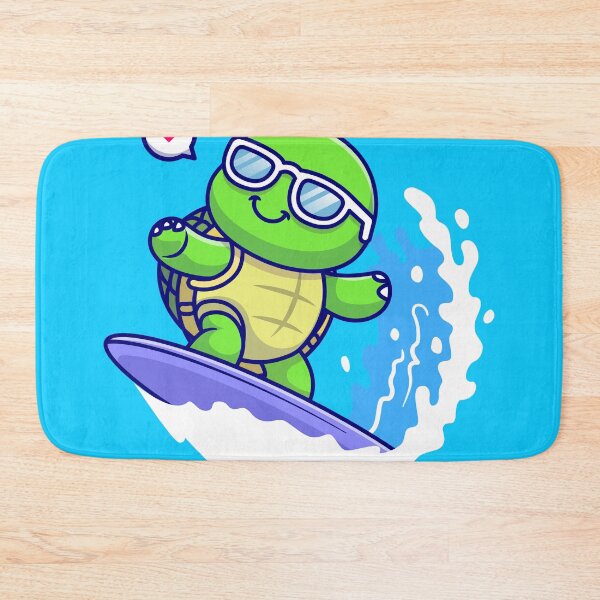Item preview, Cute Turtle Riding the Waves Cartoon Vector Icon designed and sold by hjian8219.