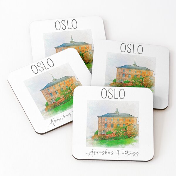 Item preview, A Watercolor Design of the Akershus Fortress in Oslo - Norway designed and sold by Sketch-Shack.