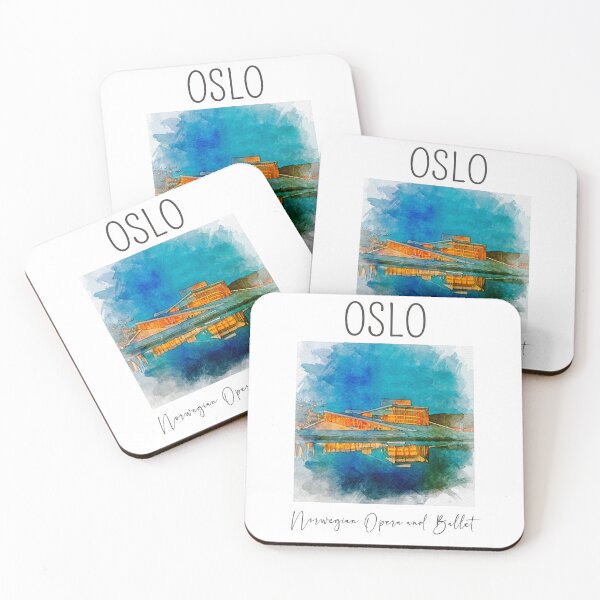 Item preview, A Watercolor Design of the Norwegian National Opera and Ballet in Oslo - Norway designed and sold by Sketch-Shack.