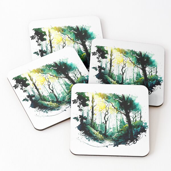 Item preview, Fantasy watercolor forest designed and sold by Estalon.