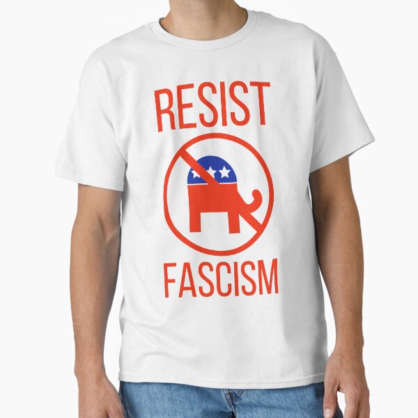 Vista previa del artículo con la obra «Resistir el fascismo Diseño político de Estados Unidos», diseñado y vendido por Rachel the Artist .