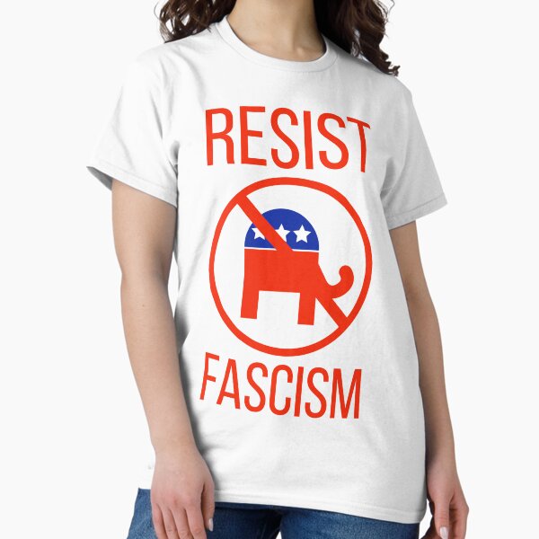 Vista previa del artículo con la obra «Resistir el fascismo Diseño político de Estados Unidos», diseñado y vendido por Rachel the Artist .