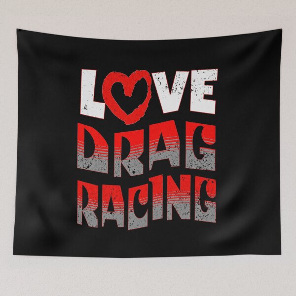 Item preview, Love Heart Drag Racing Cars Racecar Street Racing Racetrack Dragstrip I Love designed and sold by CarantinedChaos.