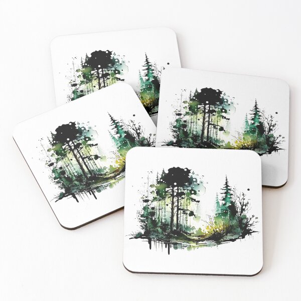 Item preview, Fantasy watercolor forest designed and sold by Estalon.